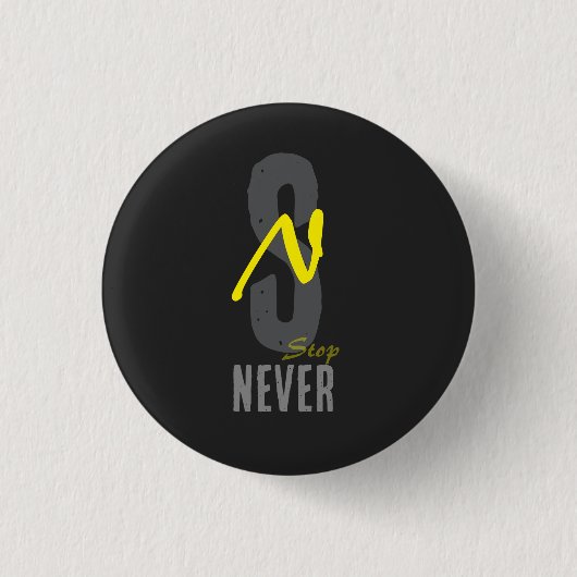 Motivational Minimal Button Pin – Positive Energy  (Vorderseite)