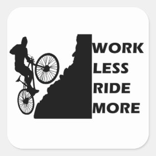 Motivational Mountainbiken - Lustiges Fahrrad-Zita Quadratischer Aufkleber