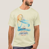 Motivational Ocean Sunset Sailing Quote T-Shirt  (Vorderseite)