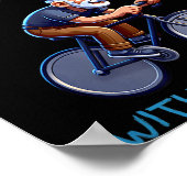 Motivational Old Man Bicycle Quote - Funny Cycling Poster (Ecke)