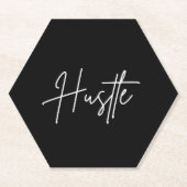 Motivational Paper Coasters - Hustle Quote Untersetzer (Vorderseite)