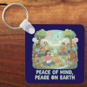 Motivational Peace of Mind, Peace on Earth Design Schlüsselanhänger (Vorderseite)