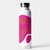 Motivational Pink Retro Star Style  Trinkflasche (Links)
