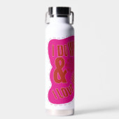 Motivational Pink Retro Star Style  Trinkflasche (Vorne)