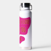 Motivational Pink Retro Star Style  Trinkflasche (Rückseite)