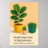 Motivational Plant Quote Art, Inspirational Phrase Poster (Vorne)