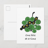 Motivational Postcard "One bite at a time" Postkarte (Vorne/Hinten)