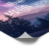 Motivational Poster with Starry Night Sky (Ecke)