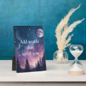 Motivational Poster with Starry Night Sky Fotoplatte (Seite)