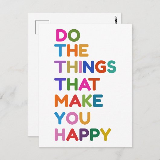 motivational postkarte (Vorne/Hinten)