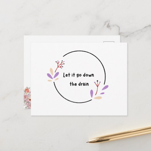 Motivational  postkarte (Vorderseite/Rückseite Beispiel)