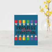 Motivational Progress Over Perfection Back To Scho Karte (Gelbe Blume)