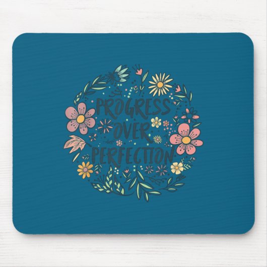 Motivational Progress Over Perfection Back To Scho Mousepad (Vorne)