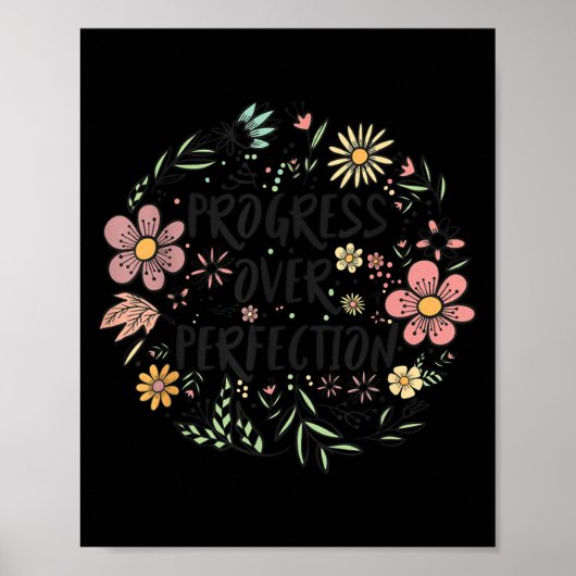 Motivational Progress Over Perfection Back To Scho Poster (Vorne)