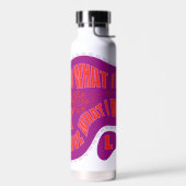 Motivational Purple Orange Retro Star Style  Trinkflasche (Links)
