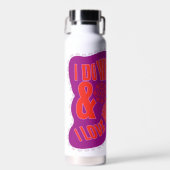 Motivational Purple Orange Retro Star Style  Trinkflasche (Vorne)