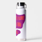 Motivational Purple Orange Retro Star Style  Trinkflasche (Rückseite)
