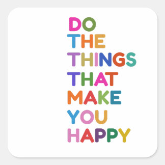 motivational quadratischer aufkleber