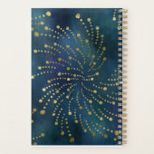 Motivational Quote Blue and Gold Planer (Rückseite)