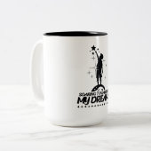 Motivational quote design zweifarbige tasse (Vorderseite Links)