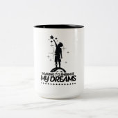 Motivational quote design  zweifarbige tasse (Mittel)