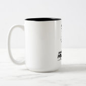 Motivational quote design  zweifarbige tasse (Links)