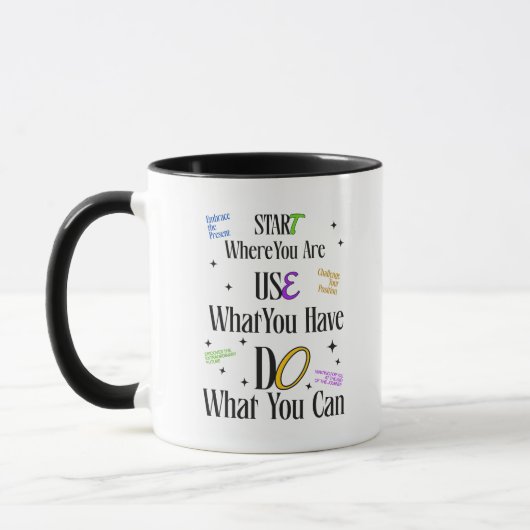 Motivational Quote Mug – Inspirational Coffee Cup Tasse (Links)
