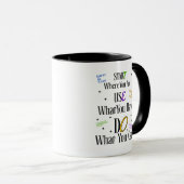Motivational Quote Mug – Inspirational Coffee Cup Tasse (VorderseiteRechts)