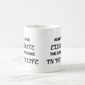 Motivational Quote Mug - Remove and Eliminate... Kaffeetasse (Mittel)