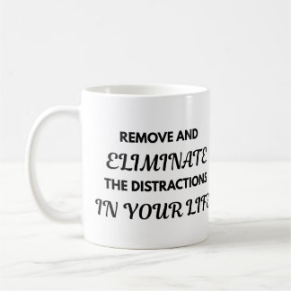 Motivational Quote Mug - Remove and Eliminate... Kaffeetasse