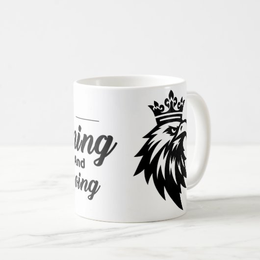 Motivational Quote Mug with Eagle Kaffeetasse (VorderseiteRechts)