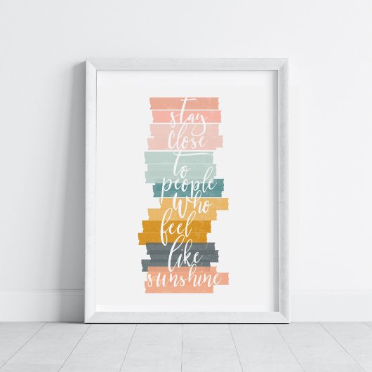 Motivational Quote Pastel Colors Art Poster