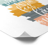 Motivational Quote Pastel Colors Art Poster (Ecke)
