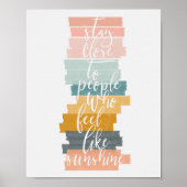 Motivational Quote Pastel Colors Art Poster (Vorne)