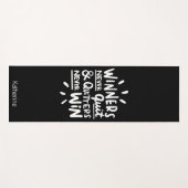 Motivational Quote personalized name Workout Black Yogamatte (Vorderseite (Horizontal))