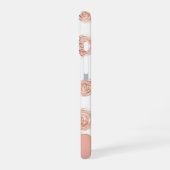 Motivational Quote Pink Floral Phone Case iPhone 16 Hülle (Linke Seite)