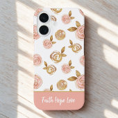 Motivational Quote Pink Floral Phone Case iPhone 16 Hülle