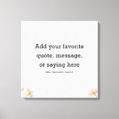 Motivational Quote Stretched Canvas Print Leinwanddruck (Vorderseite)