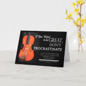 Motivational Quote Students of Music - Violin Karte (Gelbe Blume)