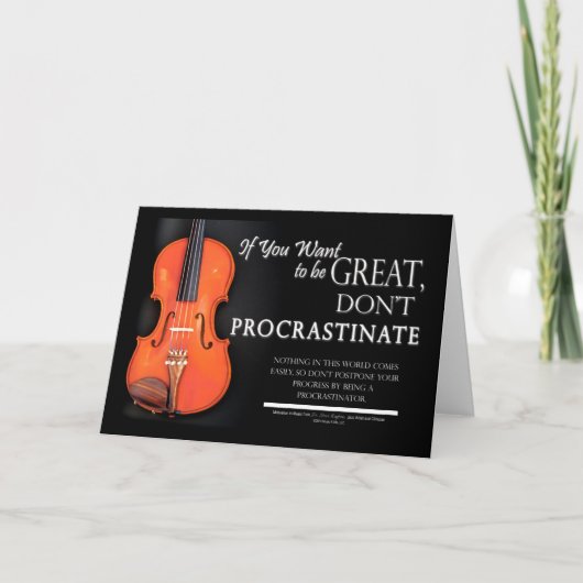 Motivational Quote Students of Music - Violin Karte (Vorderseite)