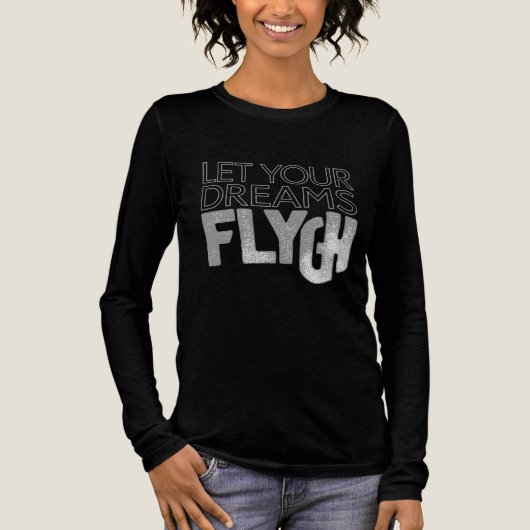 Motivational Quote Women’s Long Sleeve T-Shirt Tri-Blend Shirt (Vorderseite)