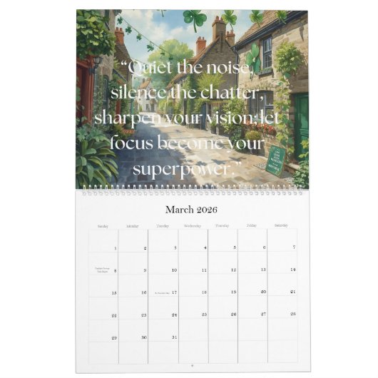 Motivational Quotes 2026 Calendar Kalender (Mär 2026)
