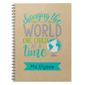 Motivational Quotes Kraft Notebook for Teachers Notizblock (Vorderseite)