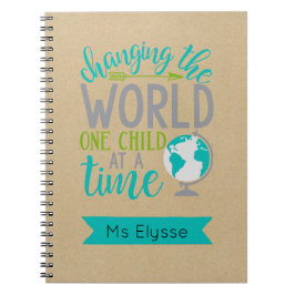 Motivational Quotes Kraft Notebook for Teachers Notizblock