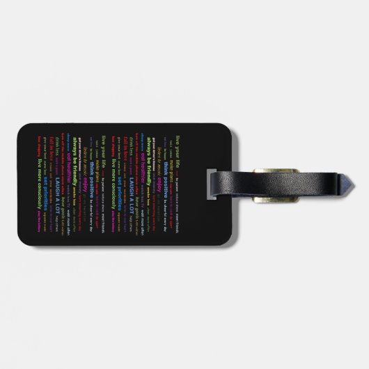 Motivational Quotes Luggage Tag Gepäckanhänger (Rückseite horizontal)