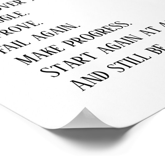 Motivational Quotes Poster White Background (Ecke)