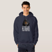 Motivational Roaring Tiger Courage Quote Hoodie (Vorne ganz)