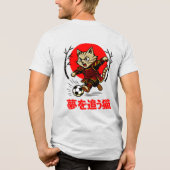 Motivational Samurai Cat - Gift for Anime & Sports Tri-Blend Shirt (Rückseite)