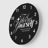 Motivational Self-Love Wall Clock  Große Wanduhr (Winkel)