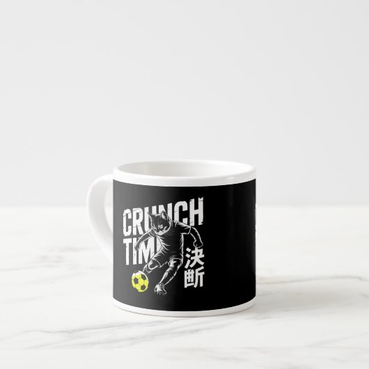 Motivational Soccer Cat Gift for Teammates & Coach Espressotasse (Vorderseite Links)